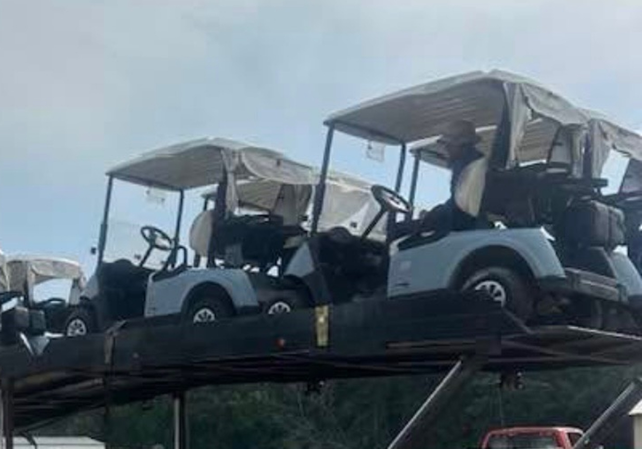 2021 E-Z-GO RXV Elite Lithium Ocean Grey golf cart sold in Jackson Mississippi