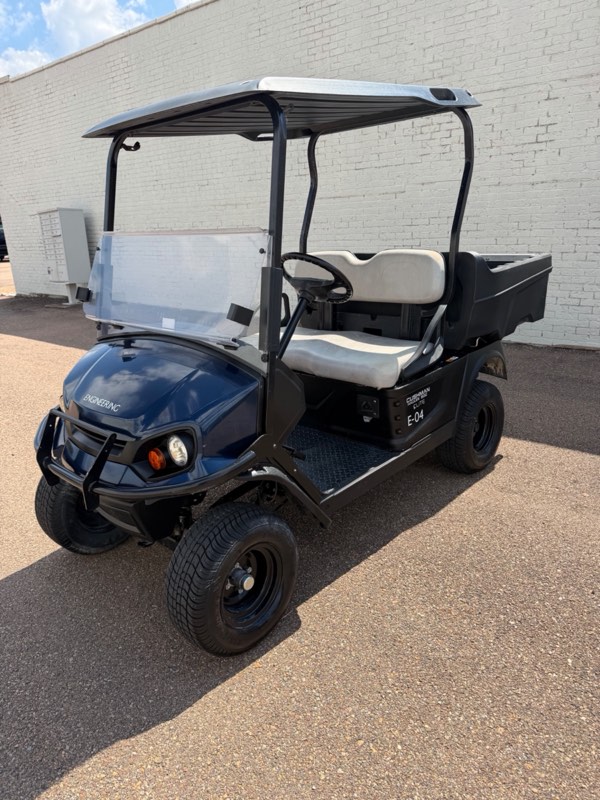 2021 Cushman Hauler 800X Elite utility cart in blue and black with rear dump bed, for sale at Jane's Golf Carts in Pearl, MS