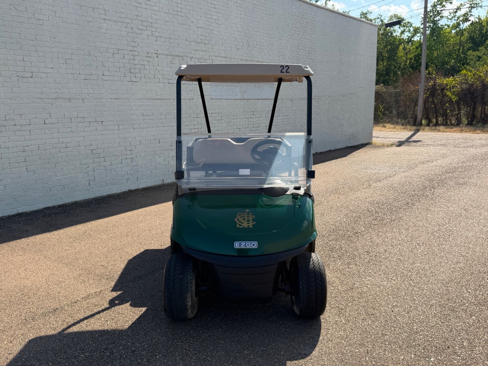 2021 E-Z-GO RXV Elite Electric Golf Cart - Green with Utility Bed - Samsung Lithium Battery - front - Jane's Golf Carts Pearl MS