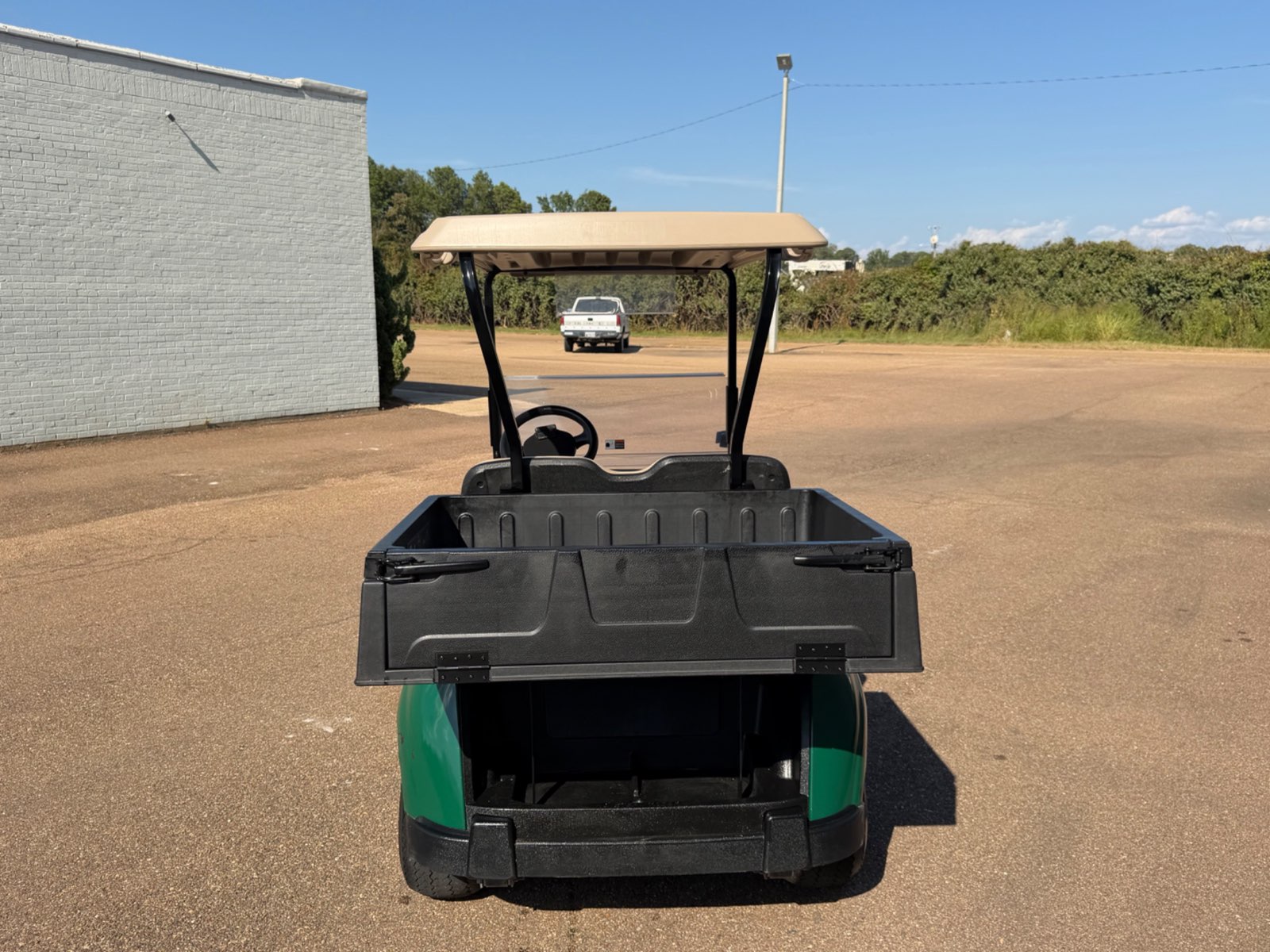 2021 E-Z-GO RXV Elite Electric Golf Cart - Green with Utility Bed - Samsung Lithium Battery - rear utility bed - Jane's Golf Carts Pearl MS