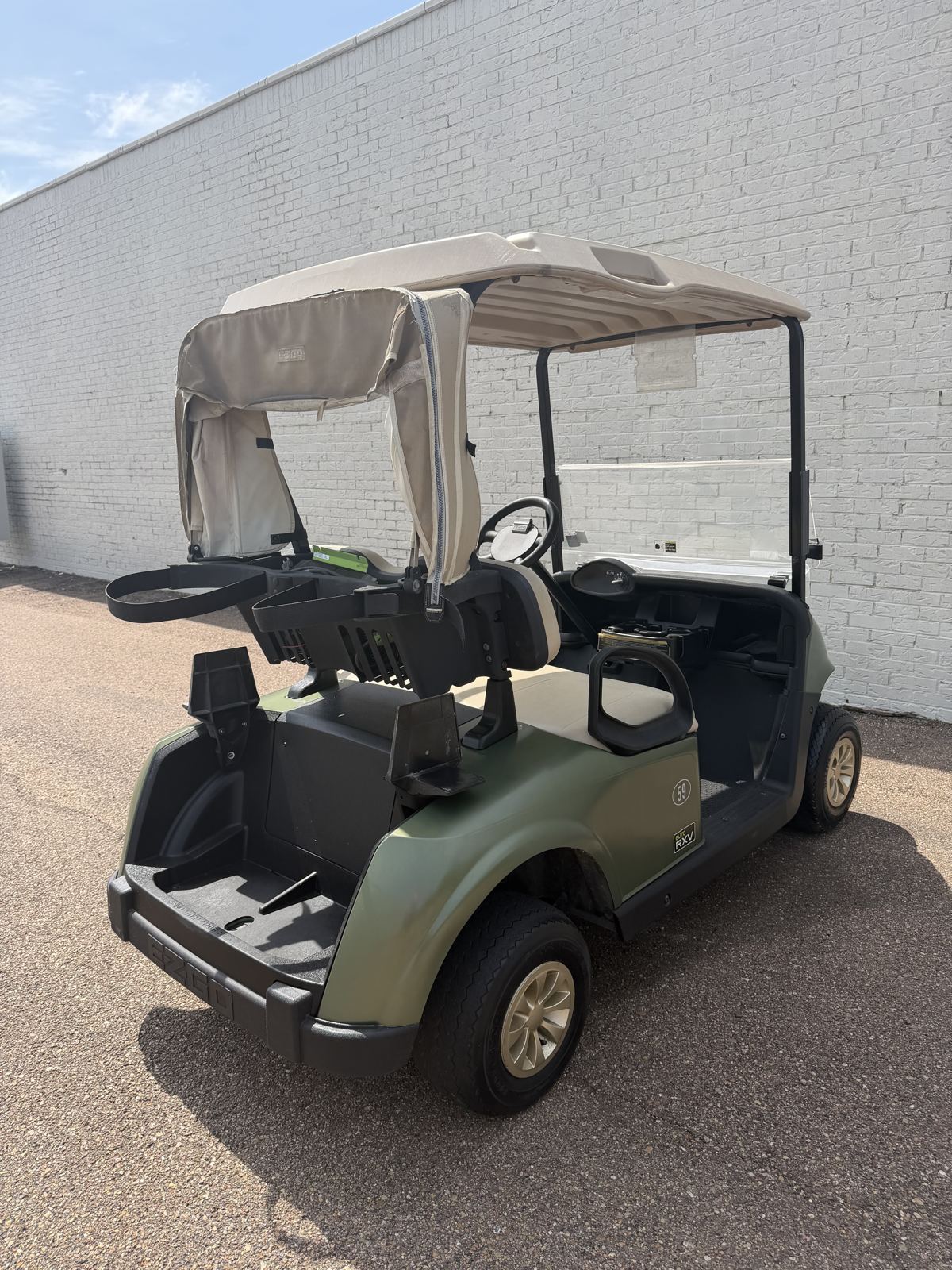 2020 E-Z-GO RXV Elite Electric Golf Cart - Emerald Green - Samsung Lithium Battery - view 2 - Jane's Golf Carts Pearl MS