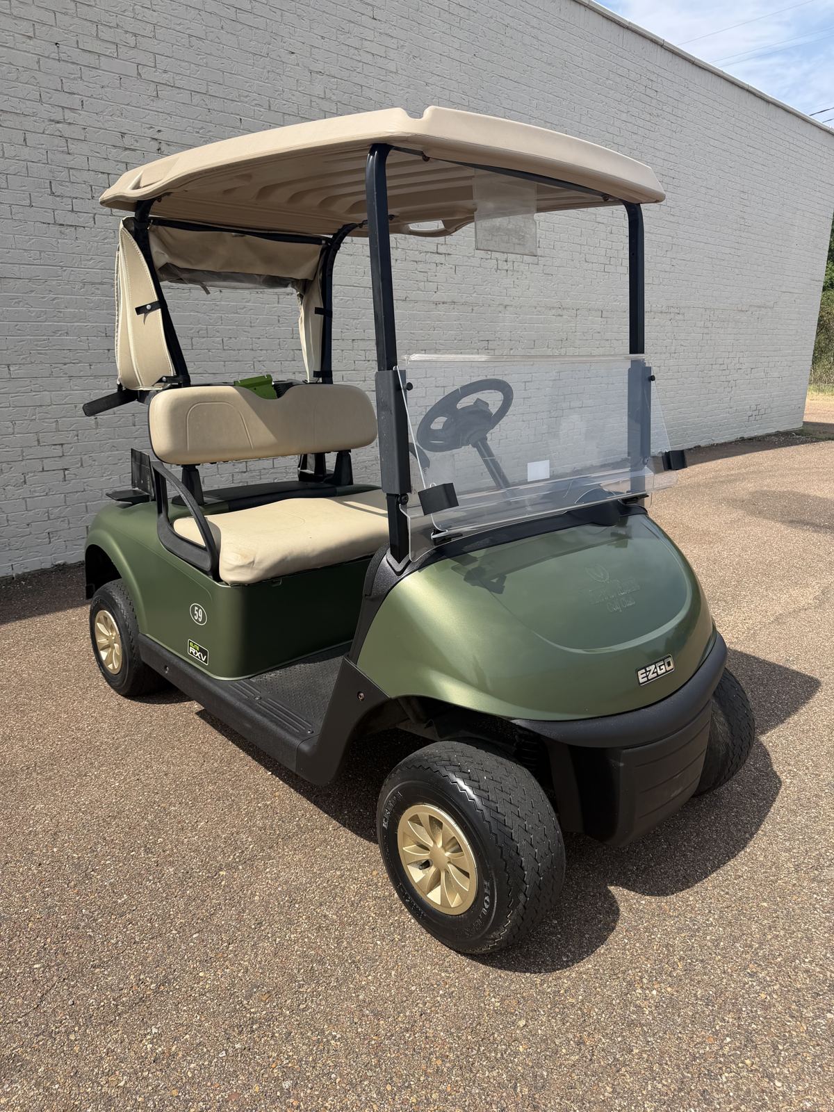2020 E-Z-GO RXV Elite Electric Golf Cart - Emerald Green - Samsung Lithium Battery - view 3 - Jane's Golf Carts Pearl MS