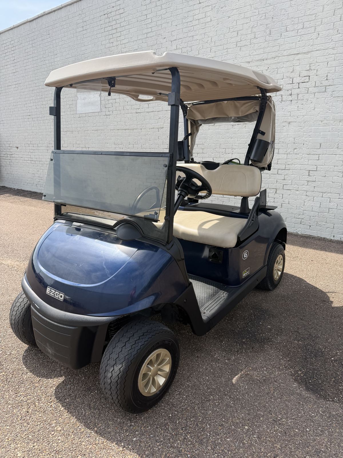 2020 E-Z-GO RXV Elite Electric Golf Cart - Patriot Blue - Samsung Lithium Battery - view 4 - Jane's Golf Carts Pearl MS