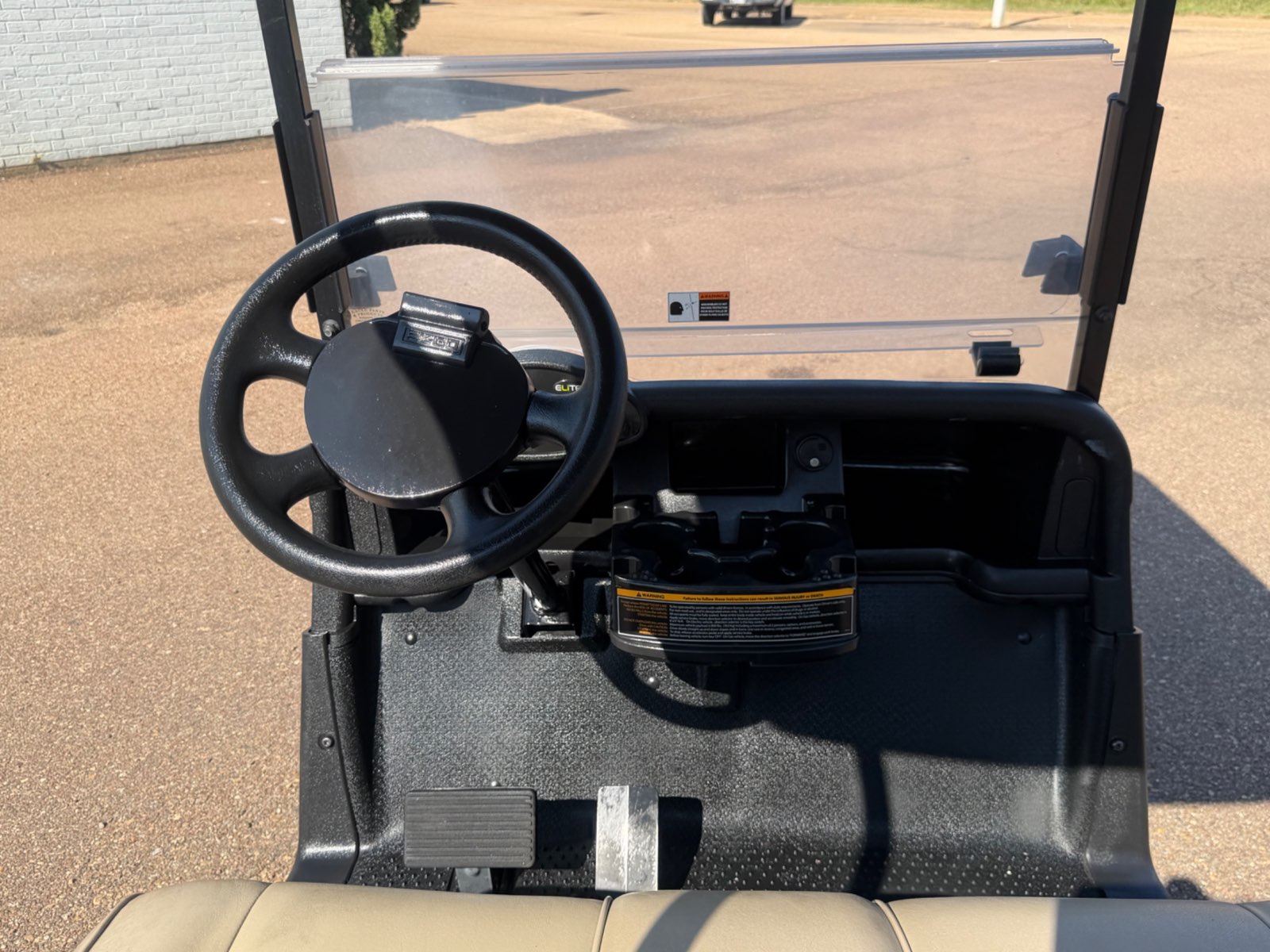 2021 E-Z-GO RXV Elite 4-Passenger Electric Golf Cart - Green - Samsung Lithium Battery - steering wheel and dash - Jane's Golf Carts Pearl MS