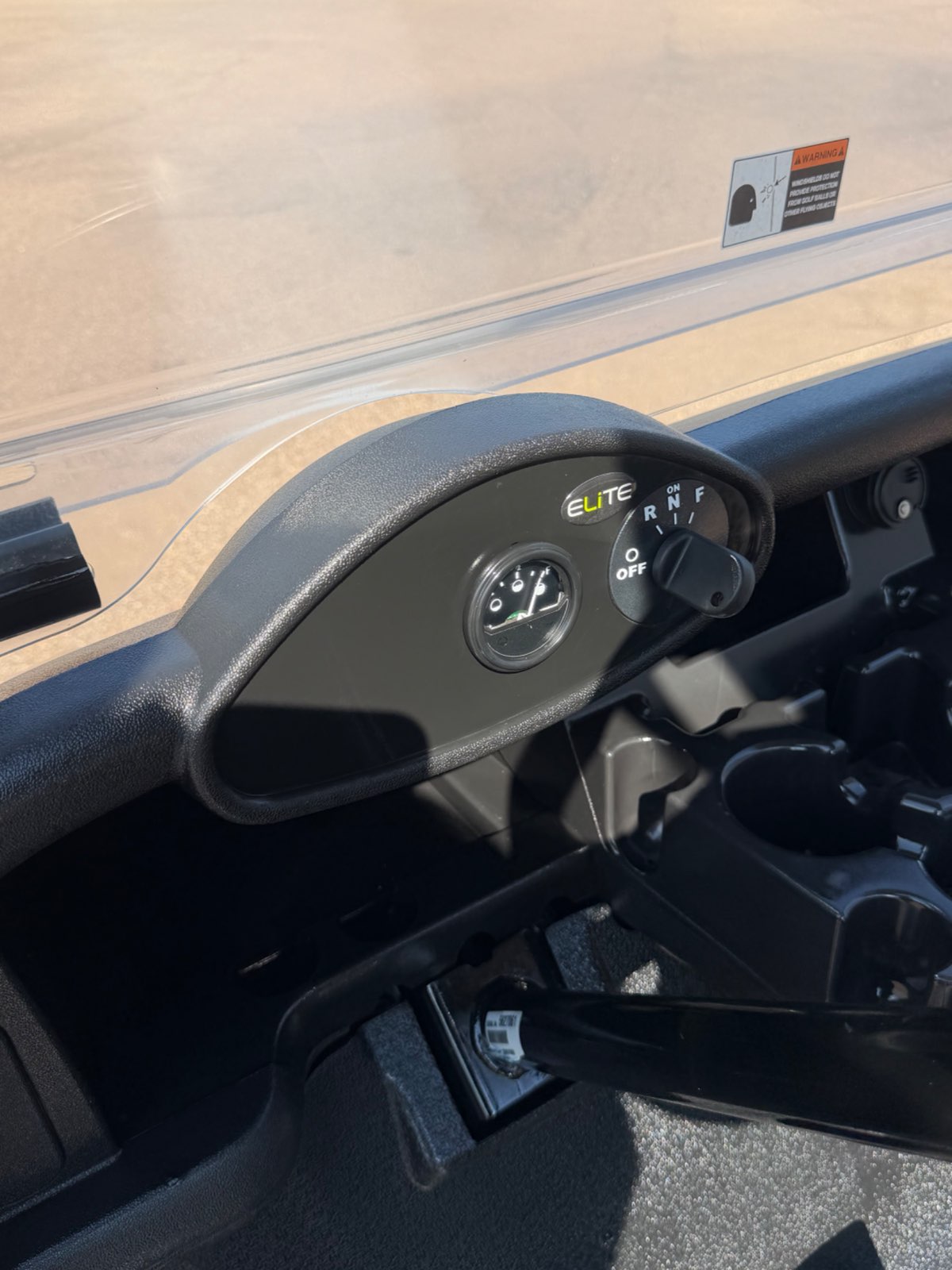 2021 E-Z-GO RXV Elite 4-Passenger Electric Golf Cart - Green - Samsung Lithium Battery - battery gauge - Jane's Golf Carts Pearl MS