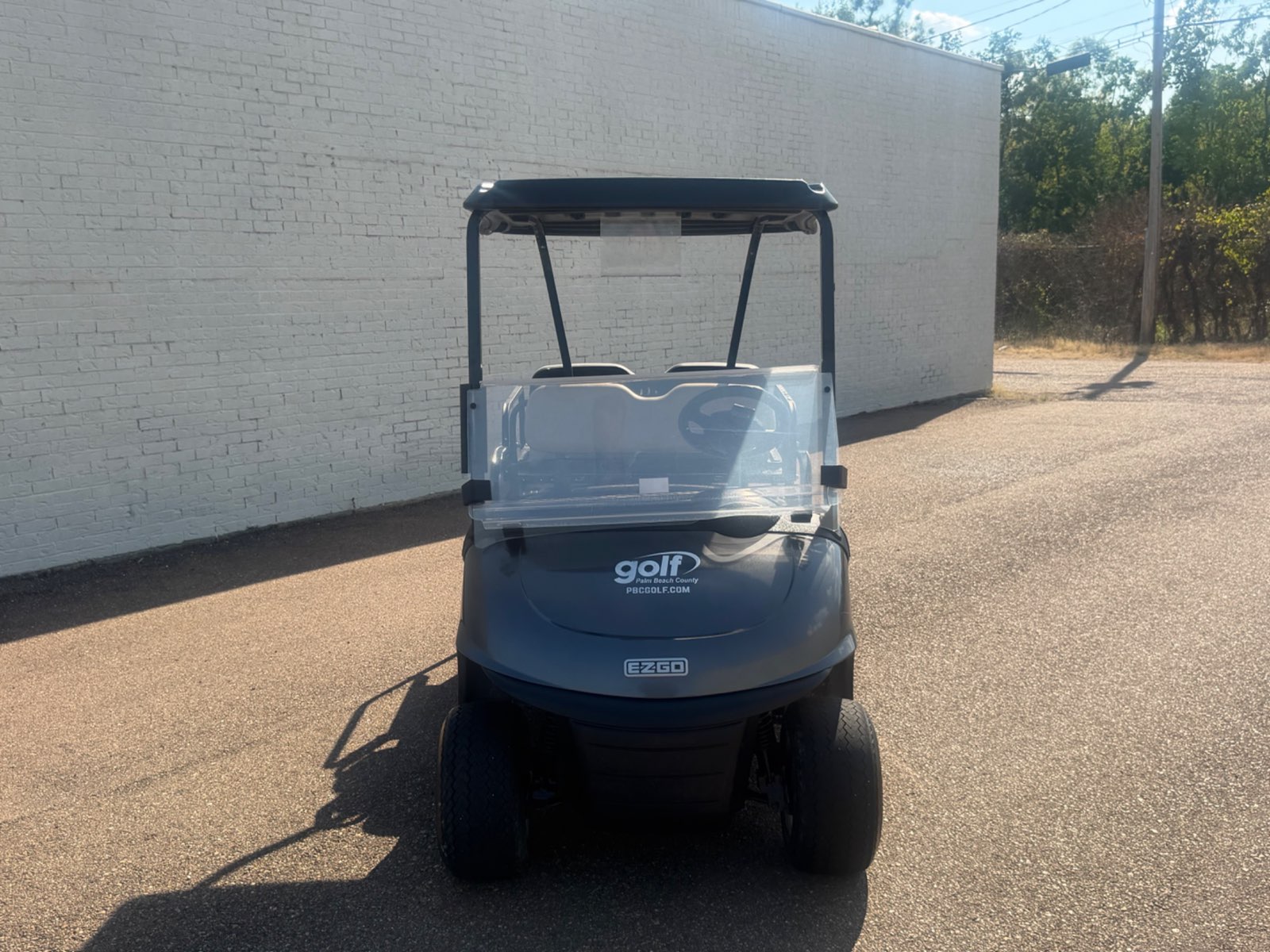 2021 E-Z-GO RXV Elite 4-Passenger Electric Golf Cart - Grey - Samsung Lithium Battery - front - Jane's Golf Carts Pearl MS