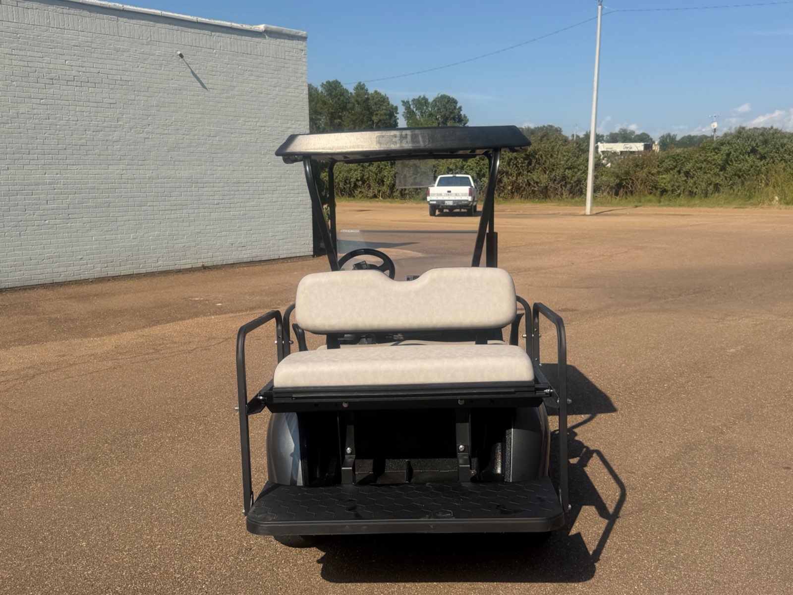 2021 E-Z-GO RXV Elite 4-Passenger Electric Golf Cart - Grey - Samsung Lithium Battery - rear flip seat - Jane's Golf Carts Pearl MS