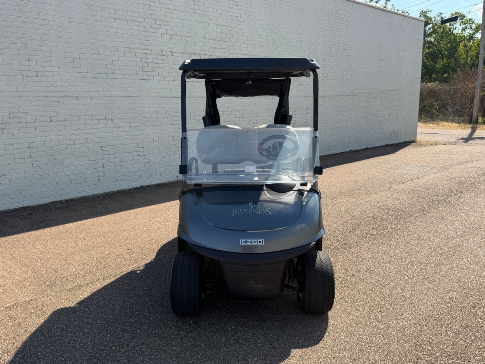 2021 E-Z-GO RXV Elite Golfer's Edition Electric Golf Cart - Grey - Samsung Lithium Battery - front - Jane's Golf Carts Pearl MS