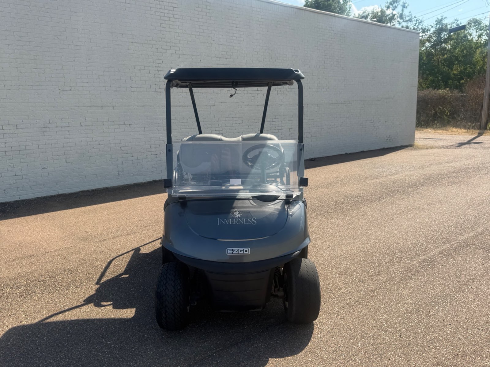2021 E-Z-GO RXV Elite 4-Passenger Electric Golf Cart - Grey with Premium Seats - Samsung Lithium Battery - front - Jane's Golf Carts Pearl MS