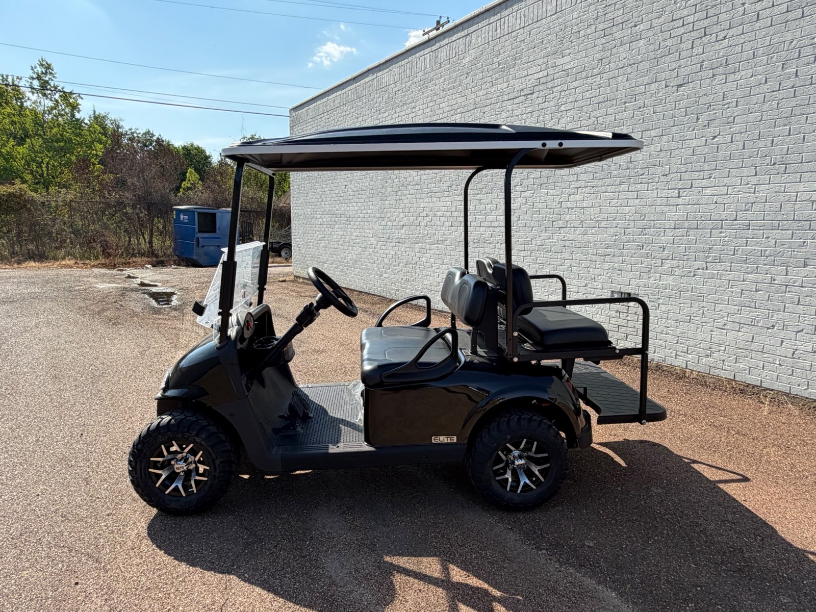 2026 E-Z-GO RXV Elite 4-Passenger Electric Golf Cart - Black - Certified Pre-Owned - Samsung Lithium Battery - side, driver side - Jane's Golf Carts Pearl MS
