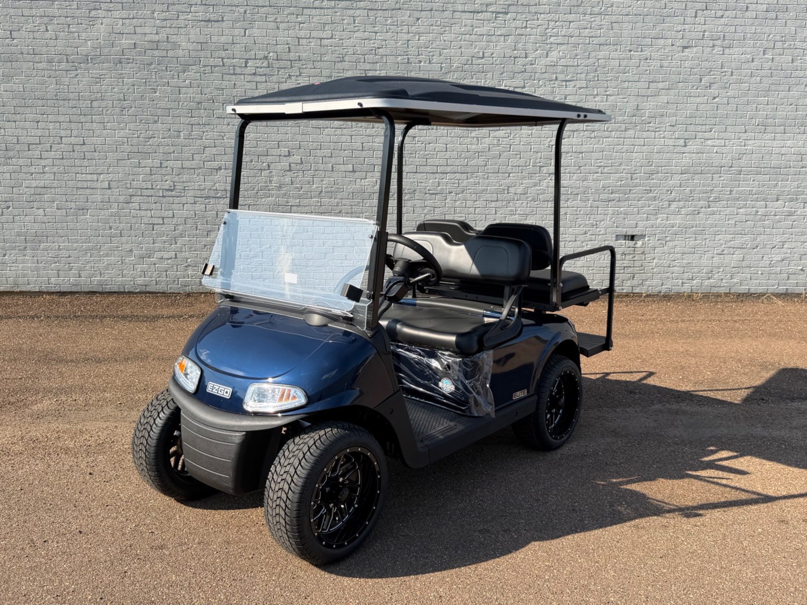 2026 E-Z-GO RXV Elite 4-Passenger Electric Golf Cart - Blue - Certified Pre-Owned - Samsung Lithium Battery for sale at Jane's Golf Carts in Pearl, MS